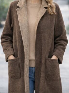 Vintage Worth Wool Coat in Olive Green